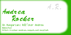 andrea rocker business card